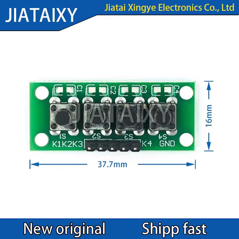 DIY-Kit 1x4 4 Unabhängige Tasten Keypad-Tastaturmodul MCU für Arduino Studenten-Klassenprojekt