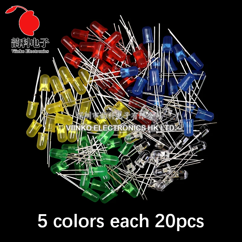 3MM 5MM Leuchtdioden Elektronik-Kit-Box F3 F5 LED-Dioden-Sortiment-Kit – Bild 5