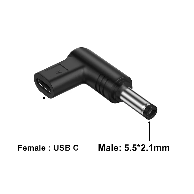 USB C auf 5 V 9 V 12 V DC-Stromanschluss Typ C PD auf 5,5 x 2,5 4,0 x 1,7 5,5 x 2,1 3,5 x 1,35 3,0 x 1,1 mm