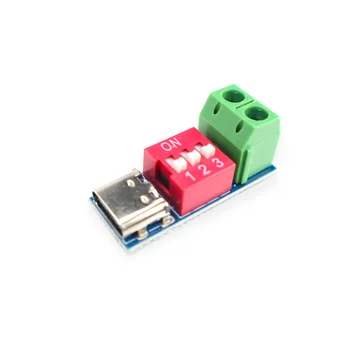 USB-Typ-C-PD-Triggermodul, 5-20 V, einstellbare Spannung, PD3.0/QC-Schnelllade-Decoy-Board 100 W, für die