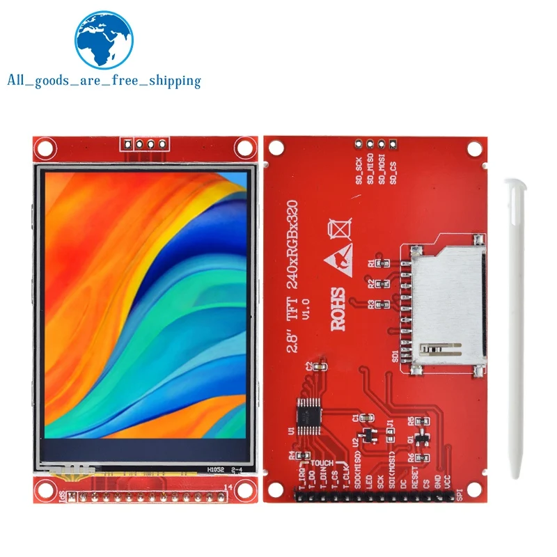 TZT 240x320 2,8" SPI TFT LCD Touch Panel Serielles Portmodul ILI9341 – Bild 4