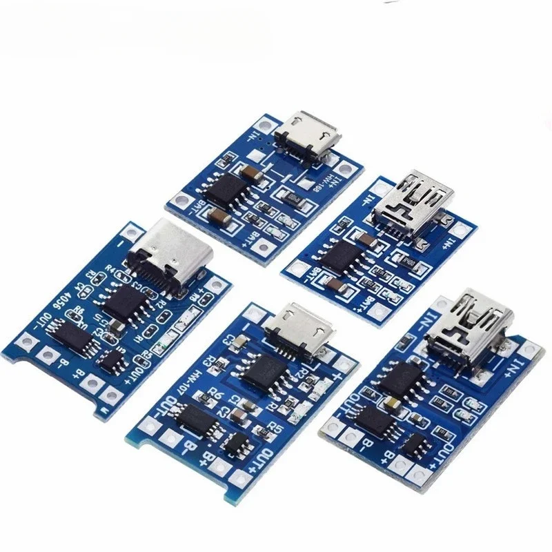 Micro/Typ-c USB 5V 1A 18650 TP4056 Lithium-Batterie Ladegerät Modul Lade Board mit Schutz Dual (50 Stück)