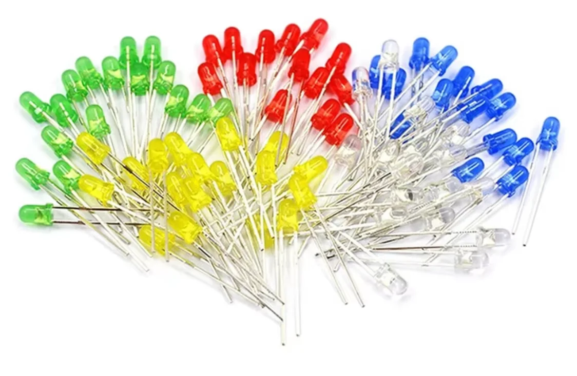 3mm 5mm LED Leuchtdioden 5 Farben Elektronische (100 Stück) – Bild 5
