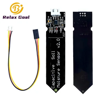 Kapazitiver Bodenfeuchtesensor Modul zur Feuchtigkeitserkennung Korrosionsbeständig für Arduino 3,3~5,5V