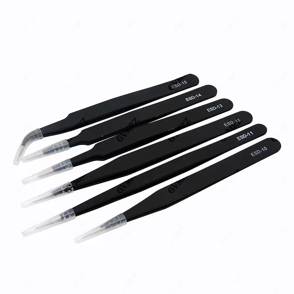 Pinzetten-Set ESD-10 ESD-11 ESD-12 ESD-13 Antistatisch (6 Stück) – Bild 6