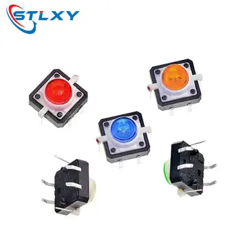 12X12X7,3 Tactile Push Button Switch Momentary Tact LED 5 Farbe 12X12X7,3mm 12*12*7,3mm (5 Stück)