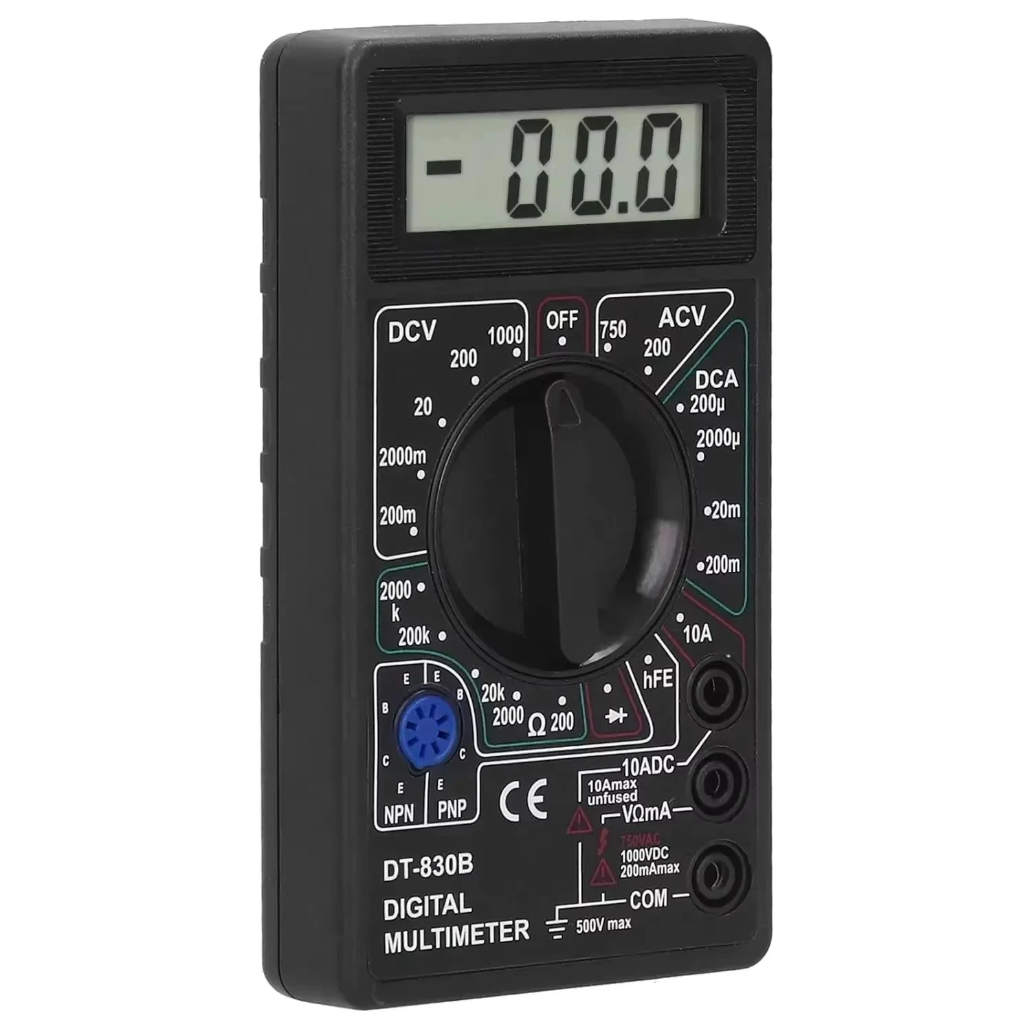 DT-830B Digitales Multimeter Digitales Voltmeter Amperemeter Handmultimeter Schwarz