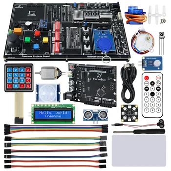 Freenove-Projektset für Arduino UNO R3 V4, detailliertes Tutorial mit 23 Seiten, 46 Projekte, kein Löten