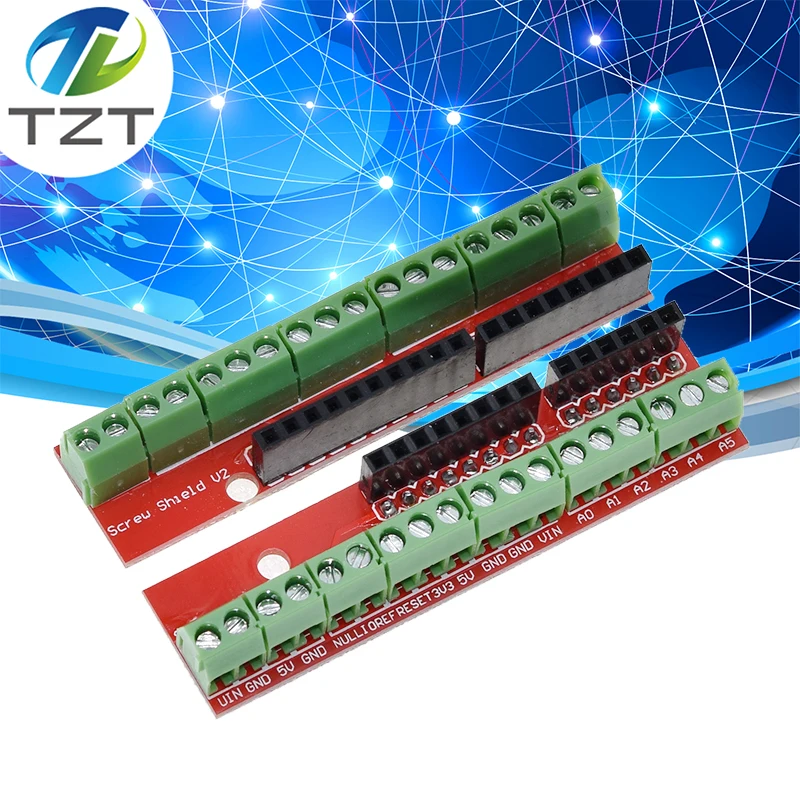 Screw Shield V2 Study Terminal-Erweiterungsplatine (doppelte Unterstützung) für Arduino TZT UNO R3