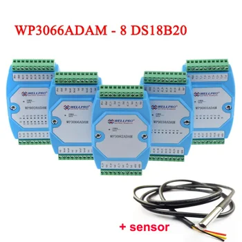 8-Kanal-Eingangstemperatursensor DS18B20 Modul RS485 RTU MODBUS WP3066ADAM