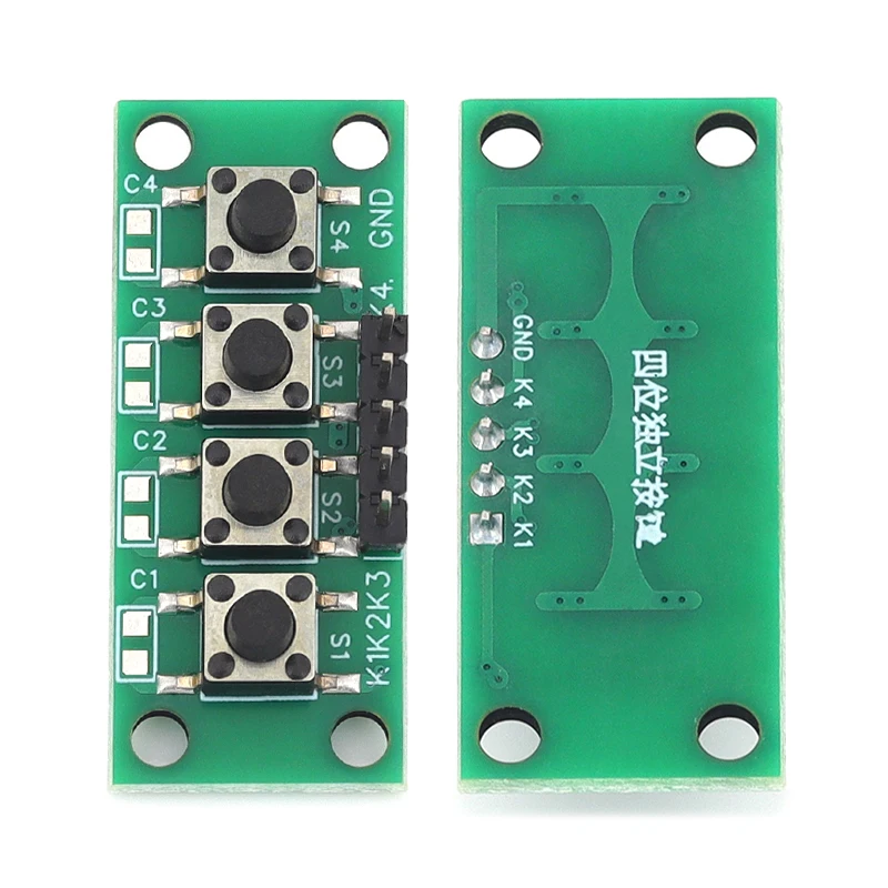 1x4 4 Unabhängige Tasten Tastaturmodul MCU Arduino Schüler – Bild 6