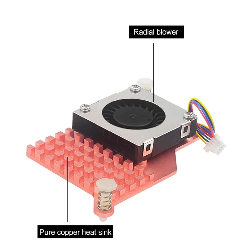 Raspberry Pi 5 Aktiver Kühler, Kupfer/Aluminium-Kühlkörper – Bild 3