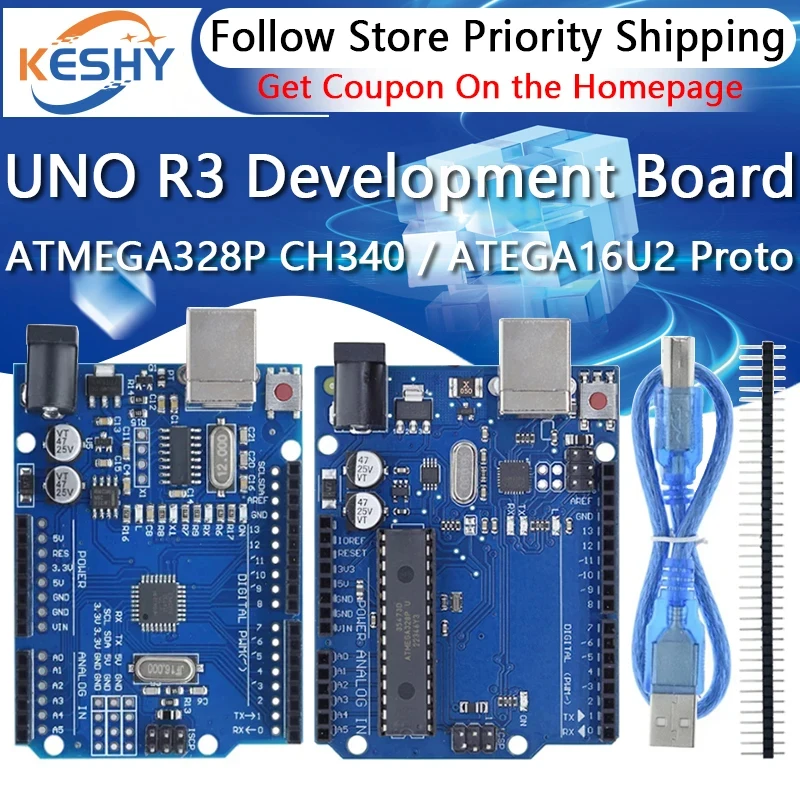 UNO R3 Entwicklungsboard ATMEGA328P CH340 / ATEGA16U2 kompatibel – Bild 6