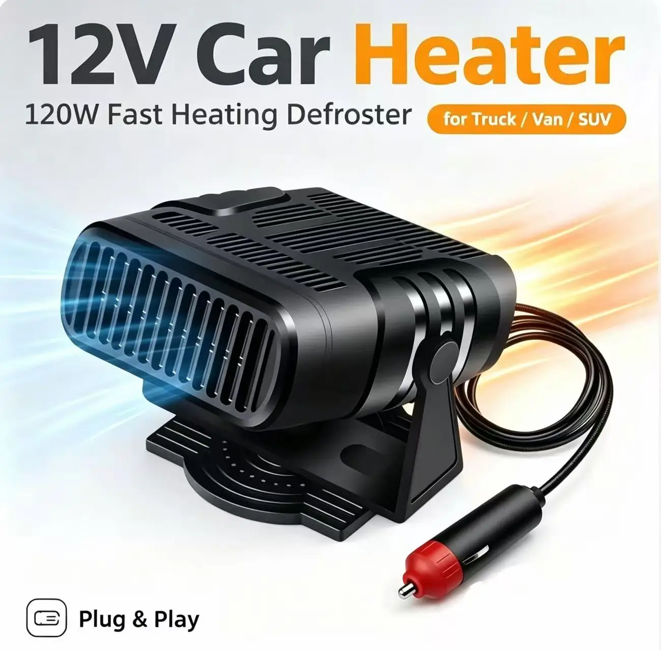 12V Autoheizung 120W Effizient Schnellheizung Auto-Windschutzscheiben-Entfrostungs- und Entnebelungsheizlüfter