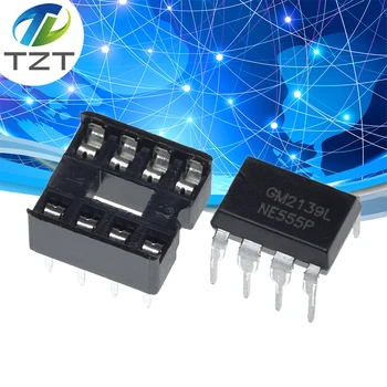 (5 Each) NE555 NE555P 555 Timer Programming + 8 Pin Sockets (10 Stück)