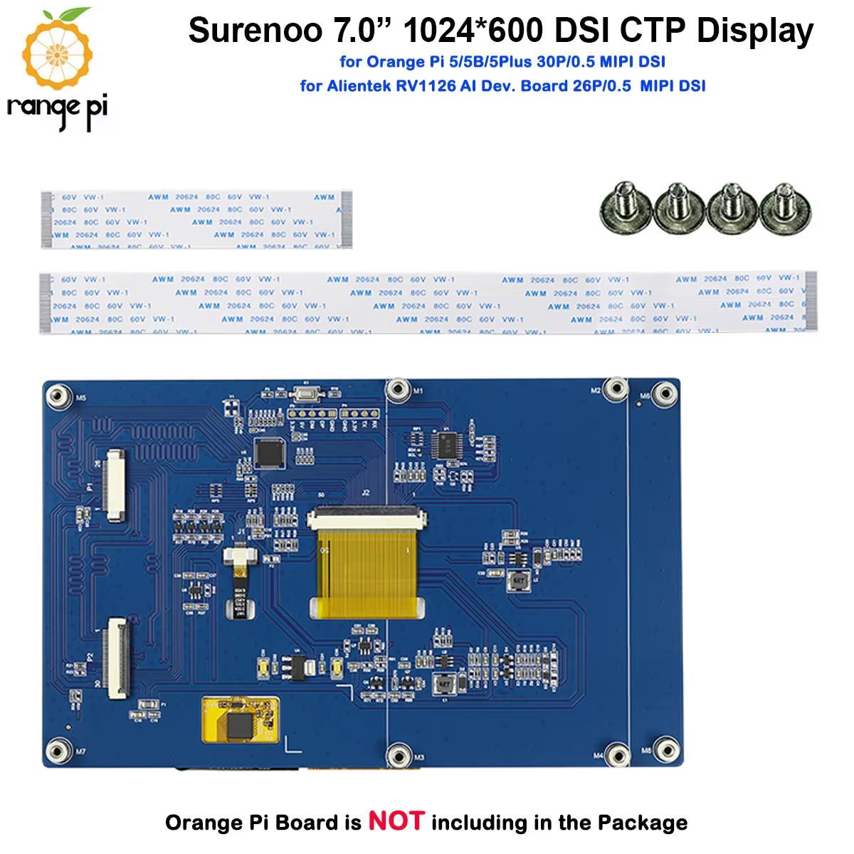 7,0 Zoll 1024*600 IPS TFT MIPI DSI Multi-Touch Kapazitives Touchpanel LCD-Modul Display Monitor Bildschirm