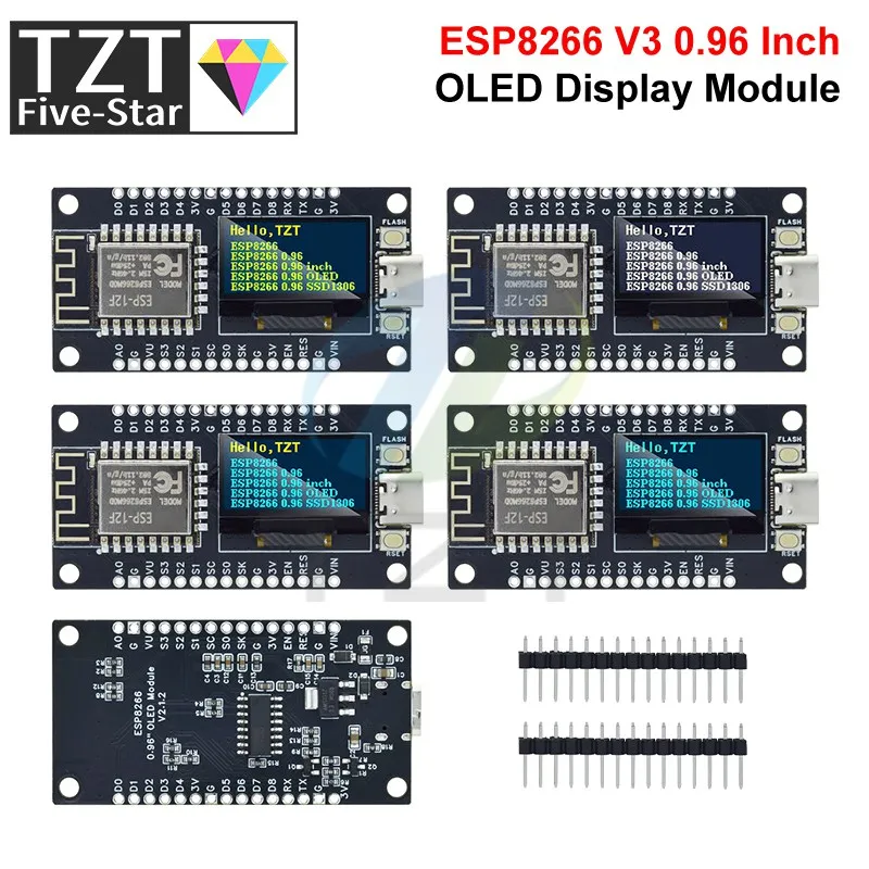 Nodemcu esp8266 v3 entwicklungs board mit 0,96 zoll oled display ch340 ESP-12F wifi modul TYPE-C usb