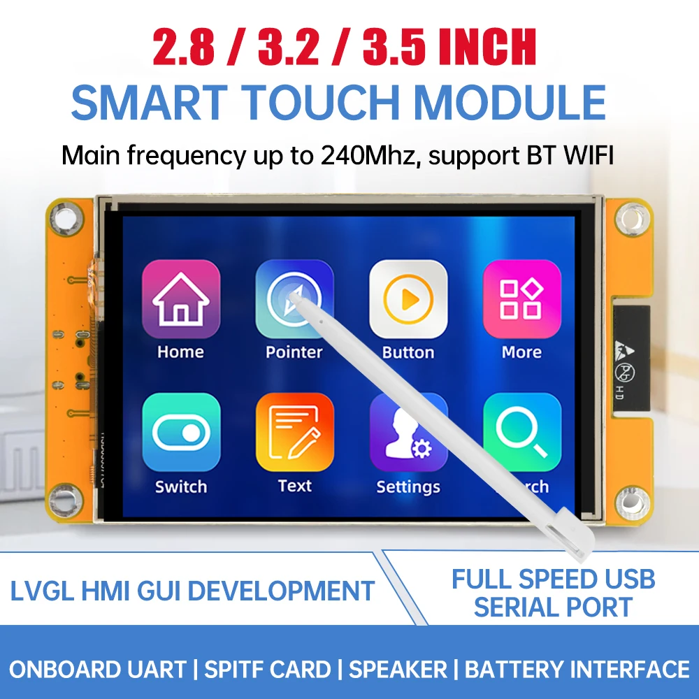 2,8/3,2/3,5 Zoll Display ESP32 Entwicklungsboard für Arduino LVGL WIFI Bluetooth Touch 240 * 320/320 * 480