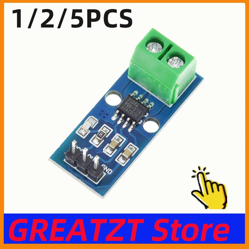 GREATZT 1/2/5PCS ACS712 5A 20A 30A Range Hall Strom Sensor Modul Für Arduino ACS712-30A ACS712-20A