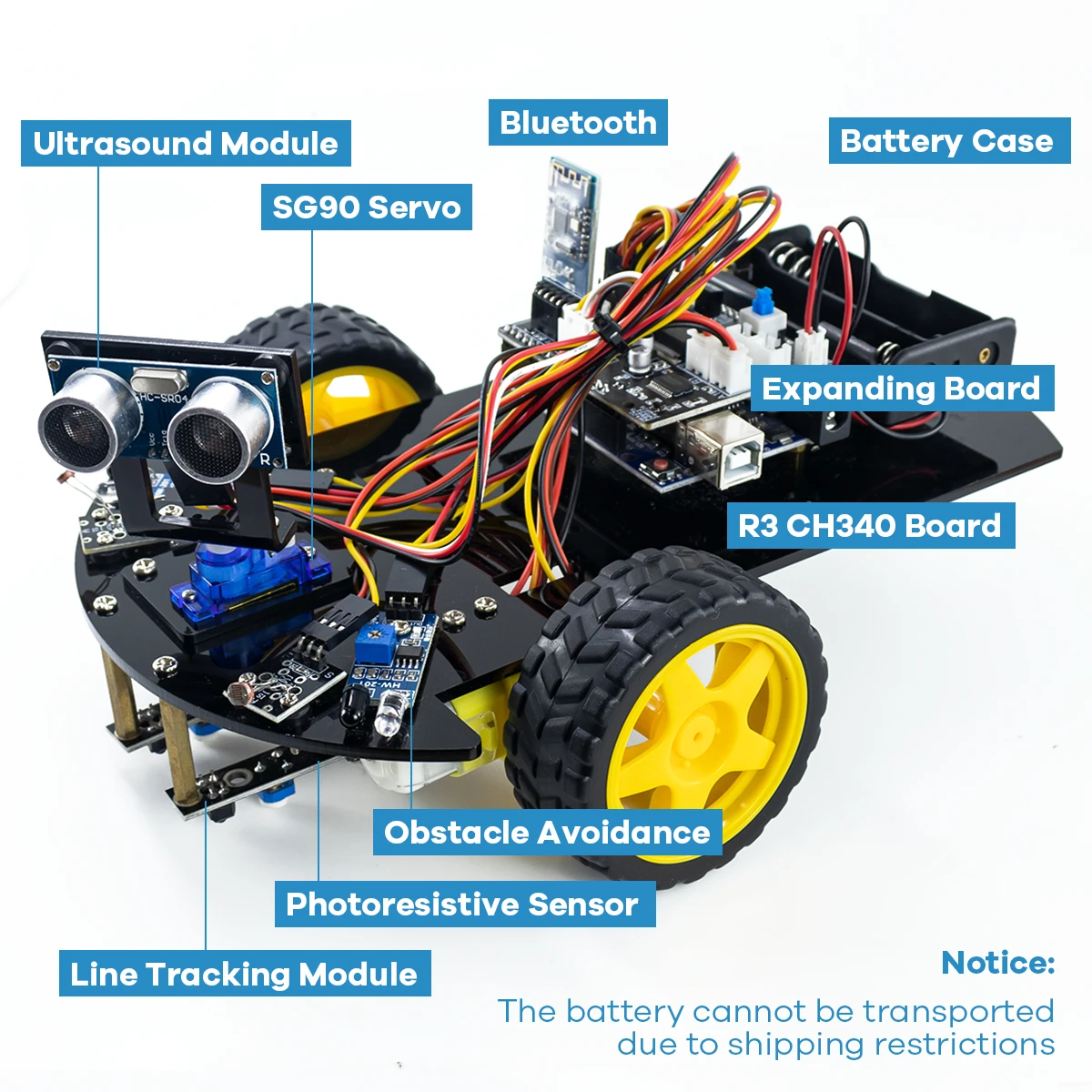 2WD Multi-Roboter-Auto für Arduino-Kit Smart V 2,0 DIY – Bild 6