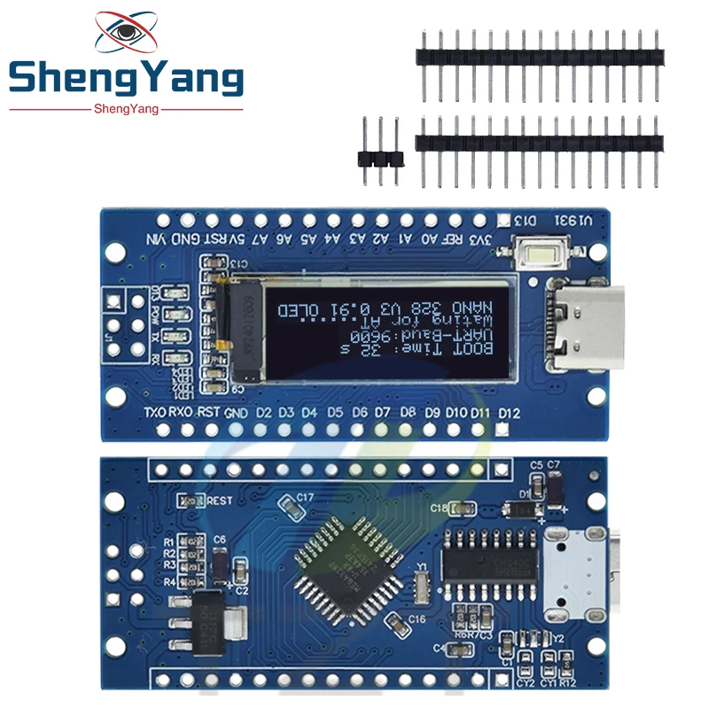 Nano V3.0 Atmega328P Ch340C mit integriertem 0,91-Zoll-OLED-Display – Bild 3