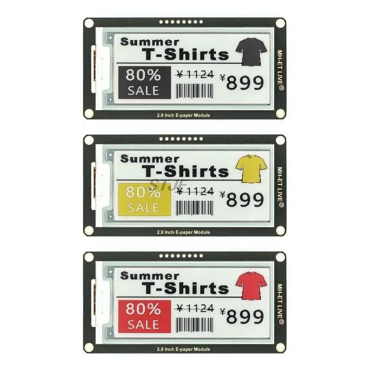 2,9" 2,9 Zoll Epaper Modul E-Paper E-Ink EInk Display Bildschirm SPI Unterstützung für Arduino UNO STM32