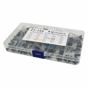 15 werte 200 stücke Elektrolytkondensator Organisation Lagerung 0,1-220uF Kondensatoren Sortiment Box Kit