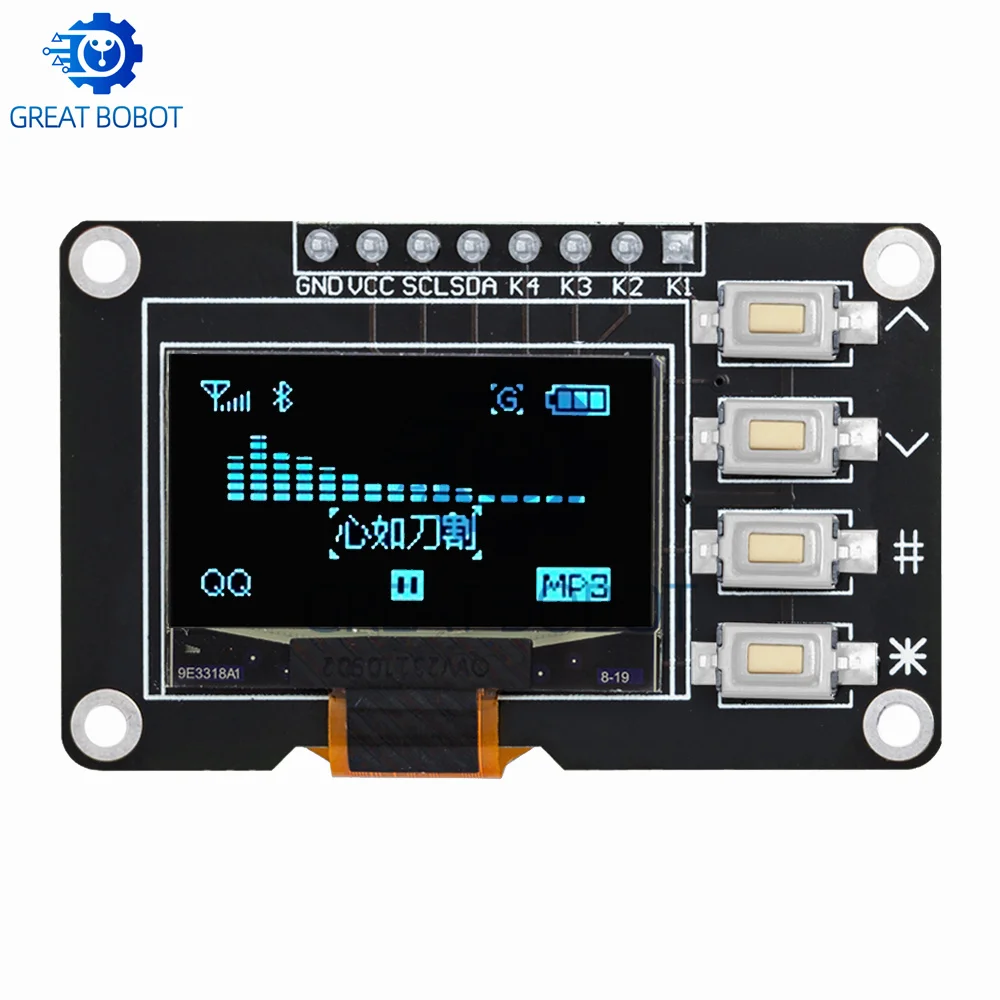 0,96 /1,3 Zoll OLED-Display SSD1106 SSD1315 mit 4x4-Tastatur – Bild 6