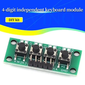 1x4 4 Unabhängige Tasten Tastaturmodul MCU Arduino Schüler Klassenzimmer Design Abschlussprojekt Experiment