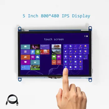 5 Zoll 800*480 IPS Monitor USB Touch Control HDMI-kompatibles LCD-Display Kapazitives Touchscreen-Panel