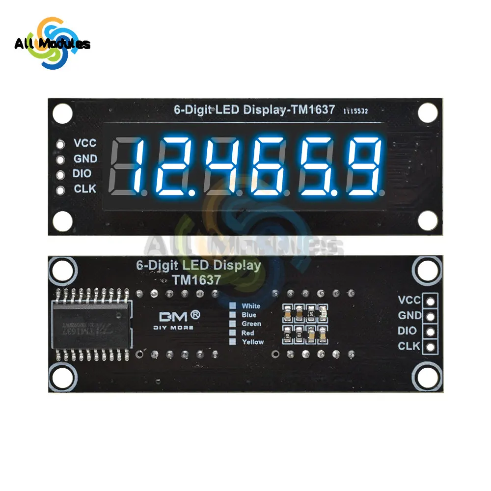 0,36 Zoll TM1637 Digitales LED-DIsplay, 6 Bits, 7 Segmente, digitales – Bild 2
