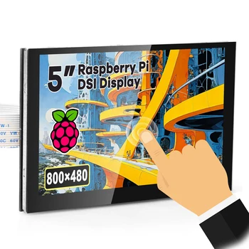 OSOYOO 5 Zoll RPi5 DSI kapazitiver Touchscreen-LCD-Display-Monitor für Raspberry Pi 5 4 2 3 3B+