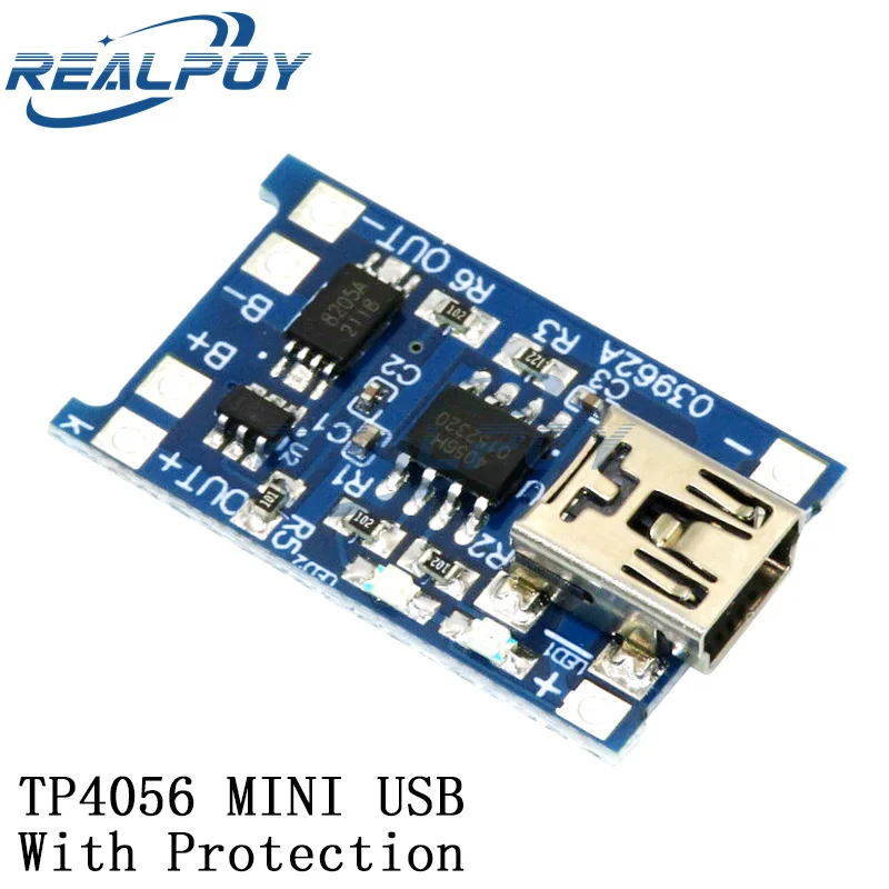 TP4056 mit Schutz, zwei Funktionen, 5 V, 1 A, Mini-Micro-TYPE-C, USB – Bild 3