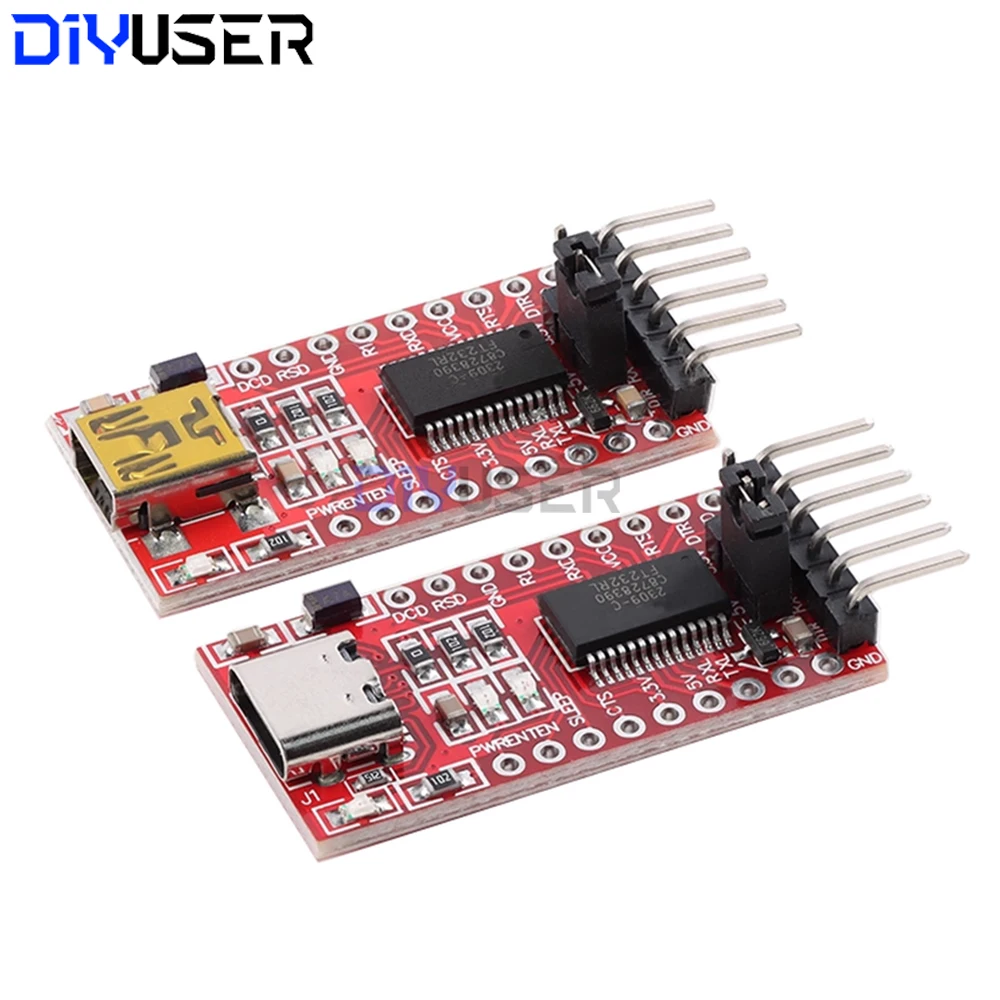 FT232RL USB zu TTL Serieller Konverter 3,3V/5V Dual-Spannung Pro Mini ATmega328P FTDI Adaptermodul