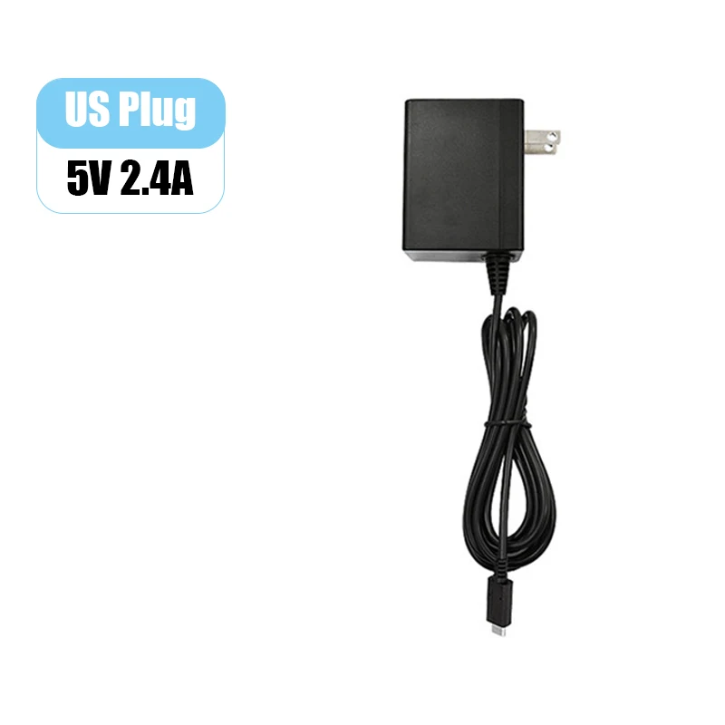 5V 2,4A USB-C Netzteil AC 100-240V EU/US-Stecker Ladegerät für NS Switch 2, Switch OLED, Lite & andere
