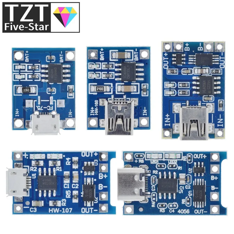 5V 1A 18650 TP4056 Lithium-Batterie Ladegerät Modul Lade (10 Stück) – Bild 5