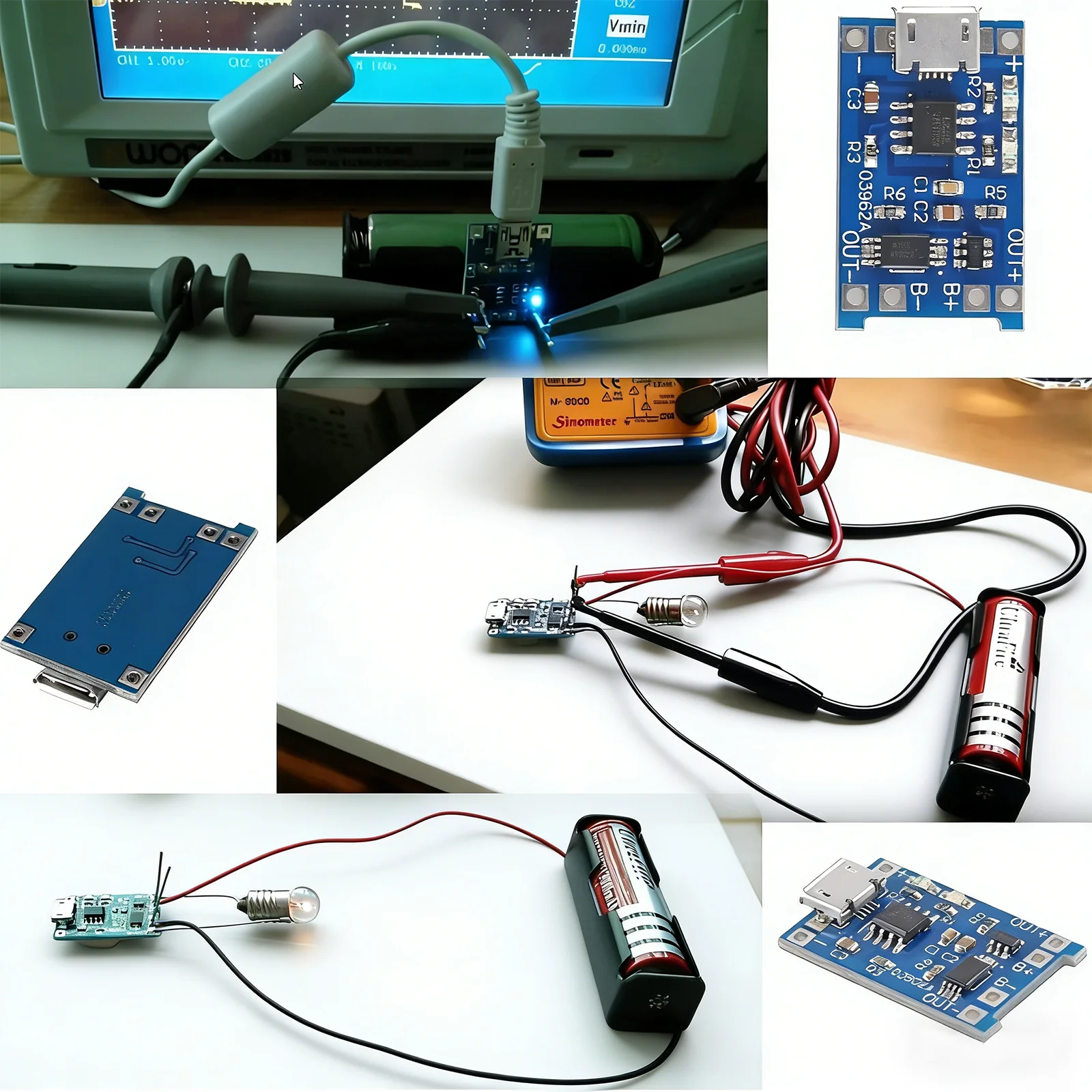 TP4056 Lithium-Batterie-Lademodul 5V 1A Schutzfunktion (5 Stück) – Bild 6