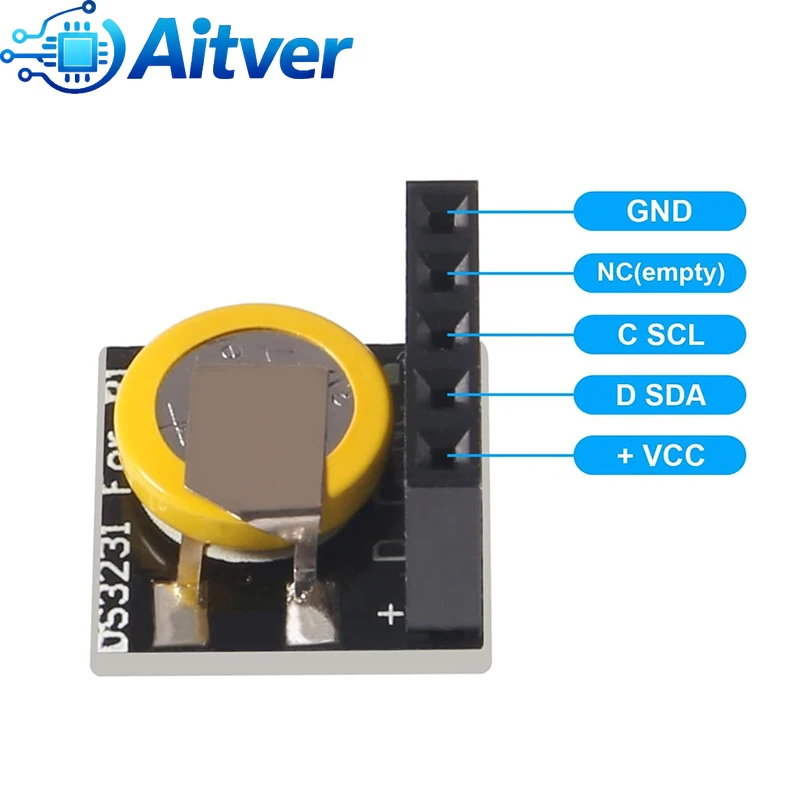 DS3231 Hochpräzises RTC-Modul 3,3 V 5 V Echtzeituhr für Arduino – Bild 3