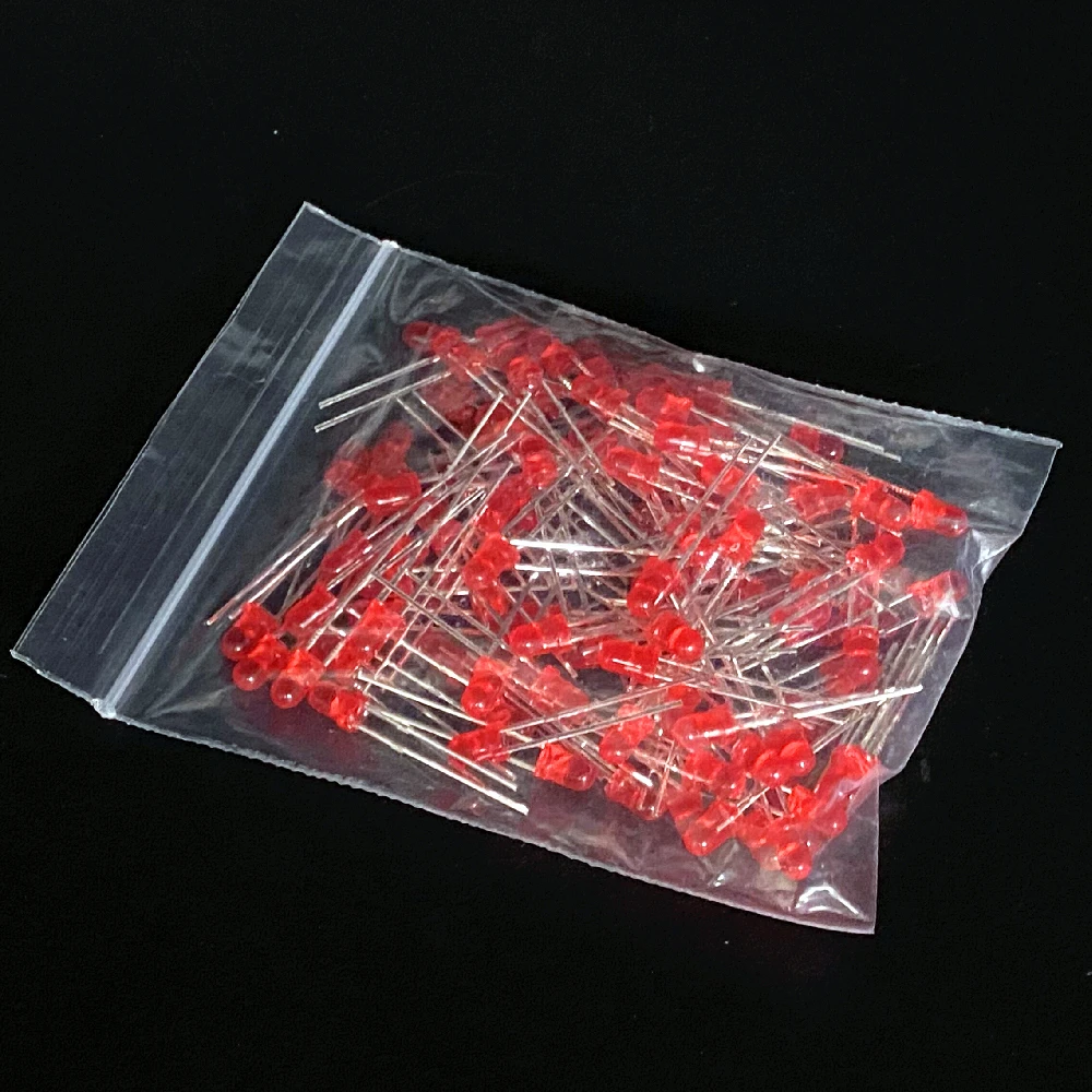 3 mm LED-Dioden, 3 mm, sortiertes Kit, Weiß, Grün, Rot (100 Stück) – Bild 4