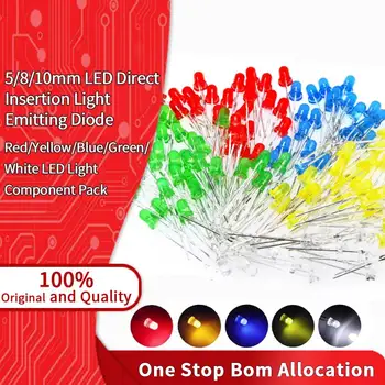 3mm 5mm 8mm LED-Leuchtdioden in verschiedenen Farben Rot Grün Blau Gelb Weiß Superhelle (50 Stück)