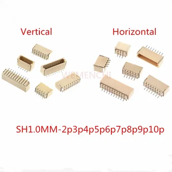 Jst sh 1,0 sh 1,0mm Abstand 2/3/4/5/6/7/8/Pin Stecker horizontal/vertikal smd Dip Pin Header (10 Stück)