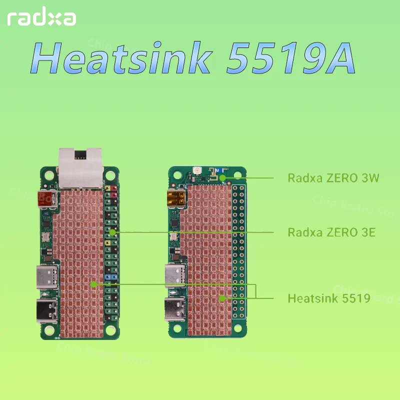 5519A Kühlkörper für Radxa ZERO 3W / 3E