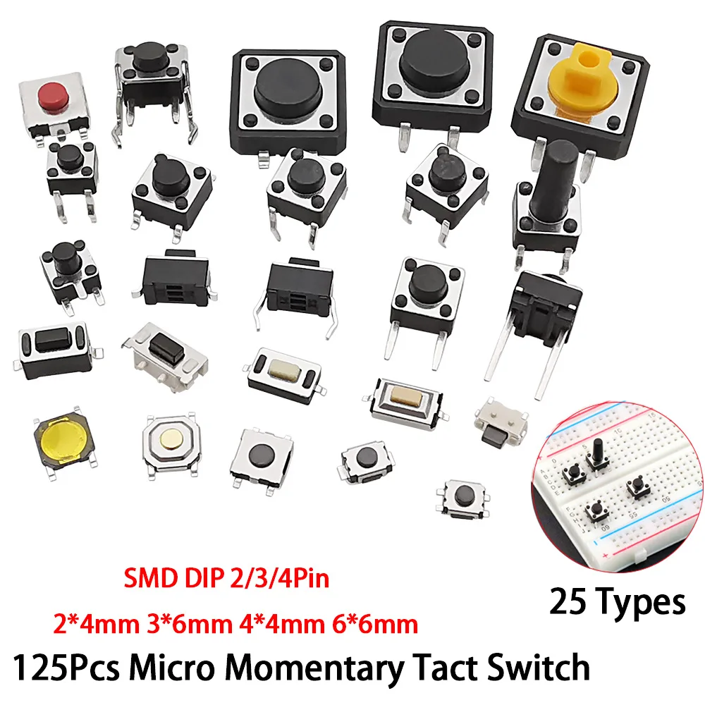 SMD Micro Tactile Push Button Switch Zubehör Kit Auto Fernbedienung – Bild 4