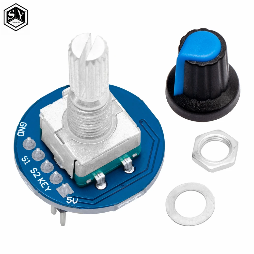 360-Grad-Drehgebermodul Drehpotentiometer Analoges Knopfmodul – Bild 2