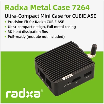 Radxa Metallgehäuse 7264 für A5E, Metallgehäuse