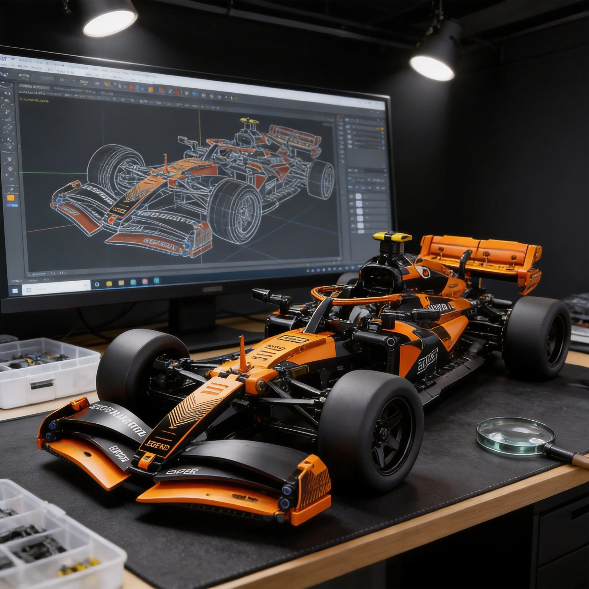 1200+ Teile Rennwagen-Baukasten, 1:10 Maßstab Formel-Modellbausatz | Sammelbares DIY-Spielzeug als Geschenk