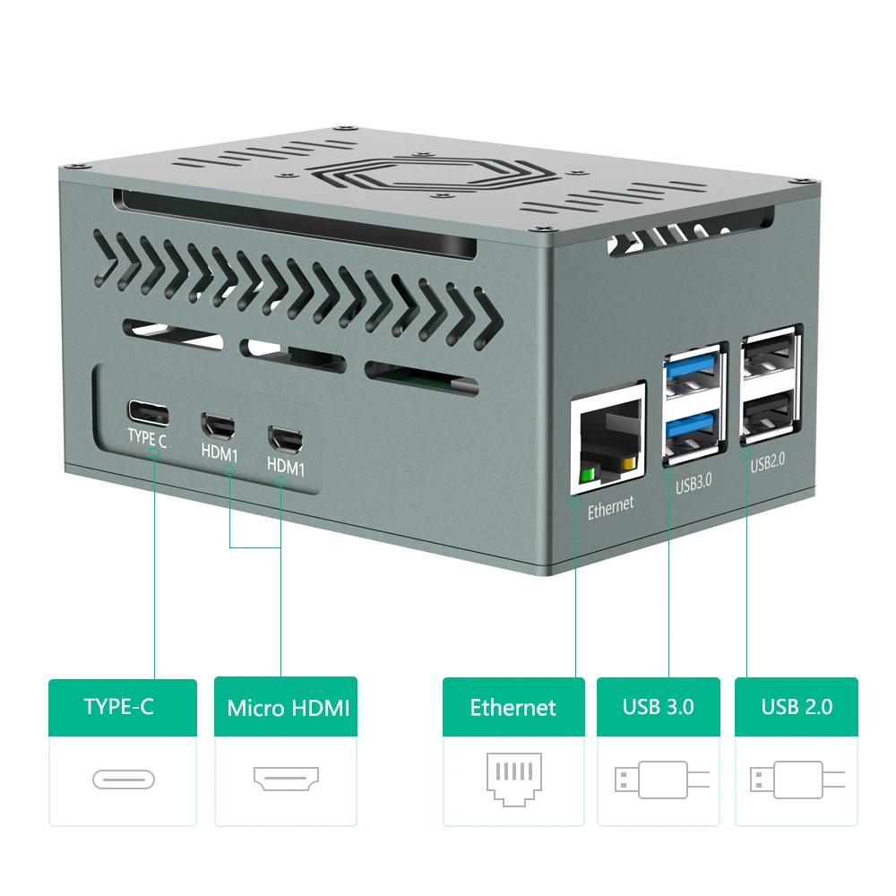 Raspberry Pi 5, Aluminiumgehäuse, unterstützt Raspberry Pi 5 Active – Bild 2