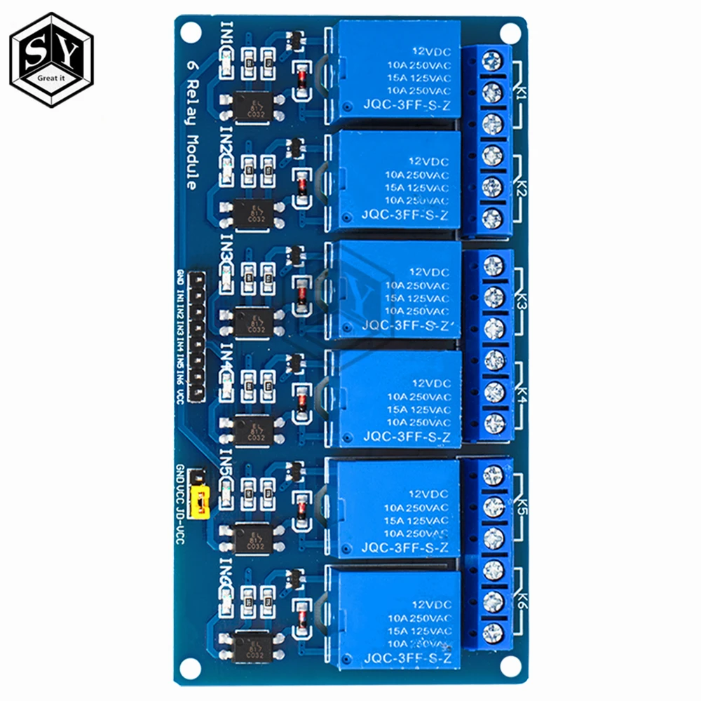 5V 12V 1 2 4 8 Kanal-Relaismodul mit Optokoppler. Relaisausgang 1 2 4 – Bild 5