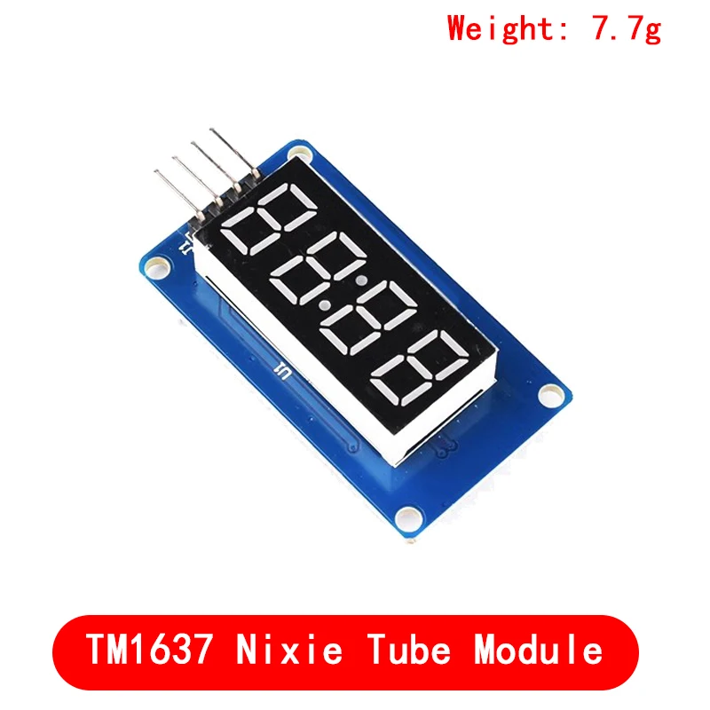 TM1637 4 Bits MAX7219 8-Bit-Digital-LED-Anzeigemodul 7 Segment 0,36 Zoll Uhr ROTE Anodenröhre Vier serielle