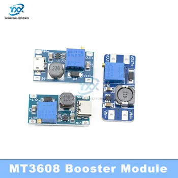 MT3608 DC-DC Aufwärtswandler-Modul, Einstellbares Boost-Netzteil 2A Max, Stromversorgungsplatine 2V-24V zu 5V